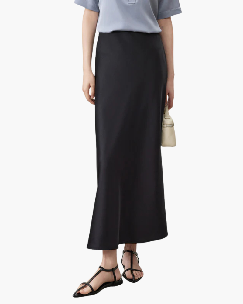 Isabella | Gonna Midi in Satin Fluente Old Money