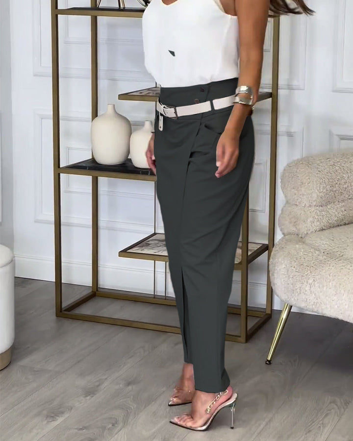 Daphne | Pantaloni Eleganti da Donna con Fascia in Vita