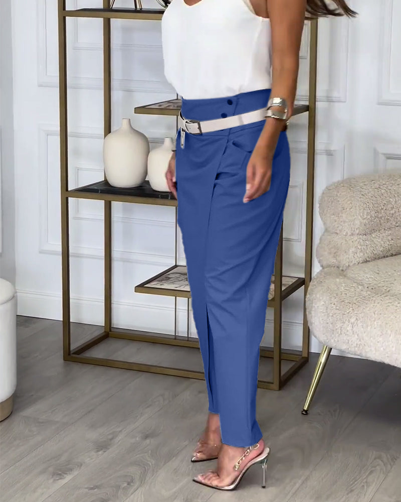 Daphne | Pantaloni Eleganti da Donna con Fascia in Vita