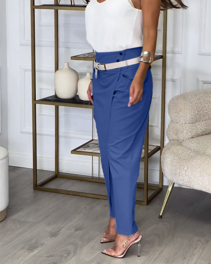 Daphne | Pantaloni Eleganti da Donna con Fascia in Vita