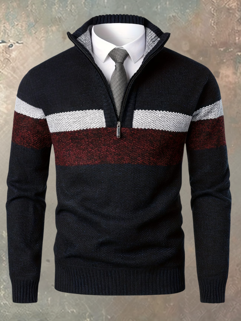 Gino | Maglione Elegante da Uomo con Mezza Zip