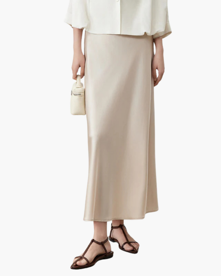 Isabella | Gonna Midi in Satin Fluente Old Money