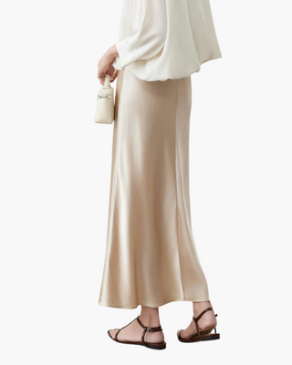 Isabella | Gonna Midi in Satin Fluente Old Money