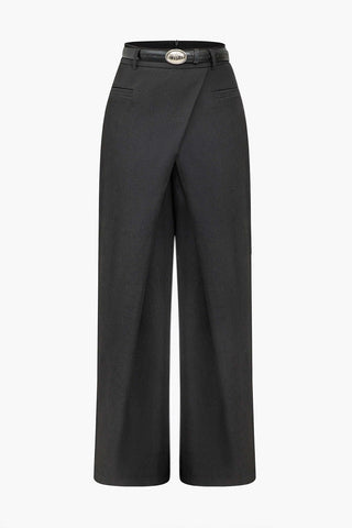 Elena | Elegante Pantalone a Vita Alta con Dettaglio Incrociato