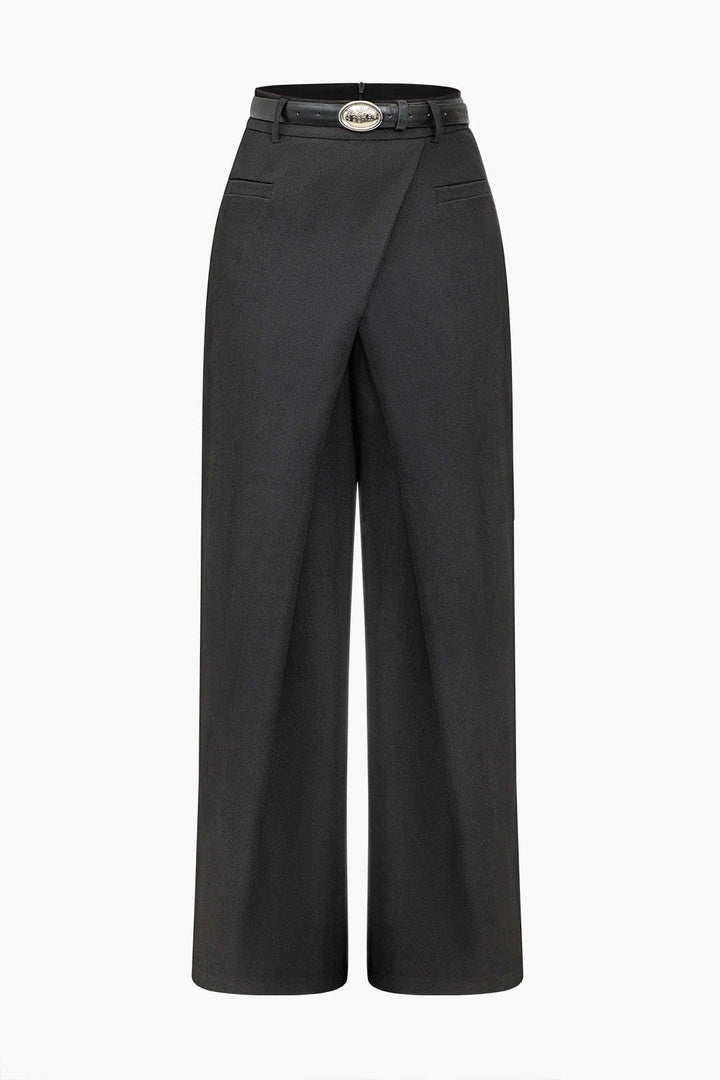 Elena | Elegante Pantalone a Vita Alta con Dettaglio Incrociato