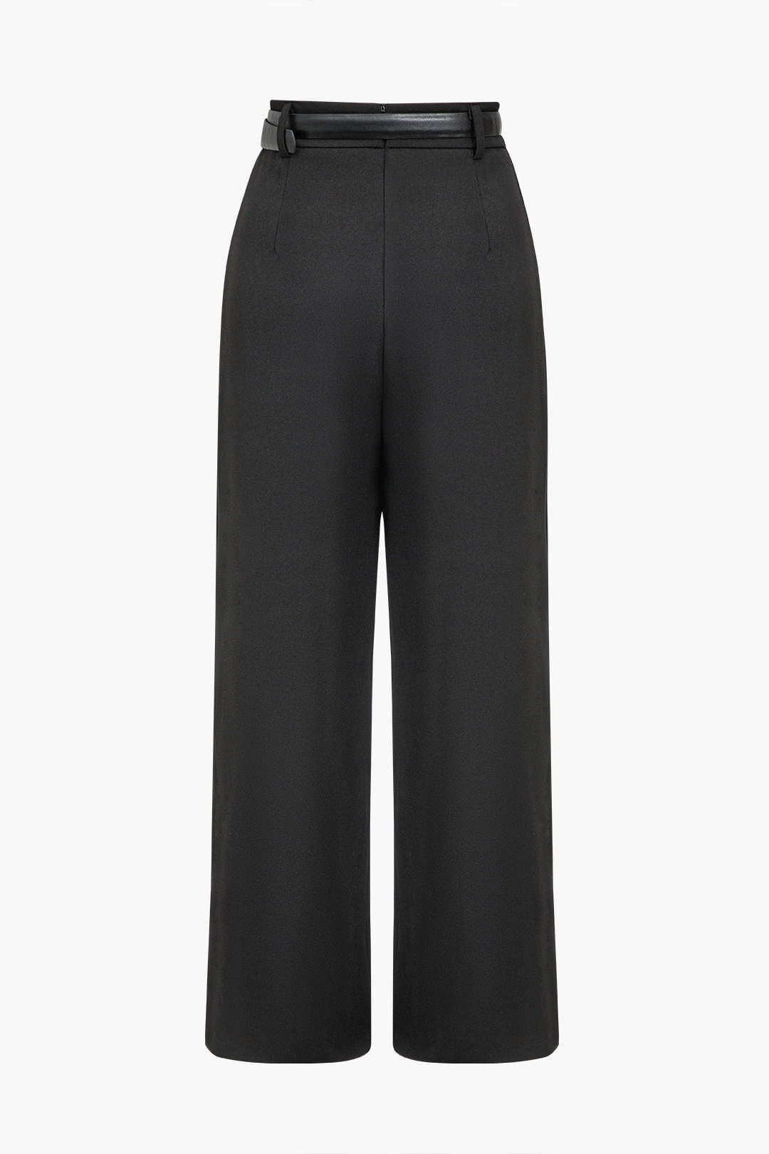 Elena | Elegante Pantalone a Vita Alta con Dettaglio Incrociato