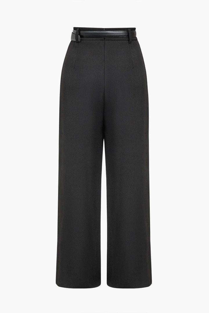 Elena | Elegante Pantalone a Vita Alta con Dettaglio Incrociato