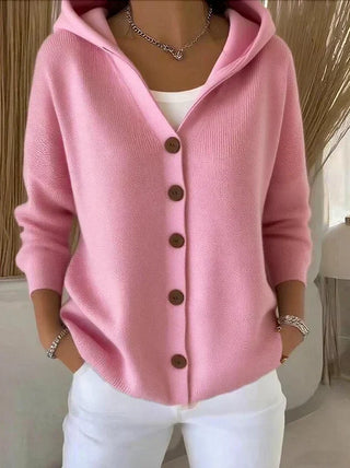 Merel | Cardigan con cappuccio e bottoni