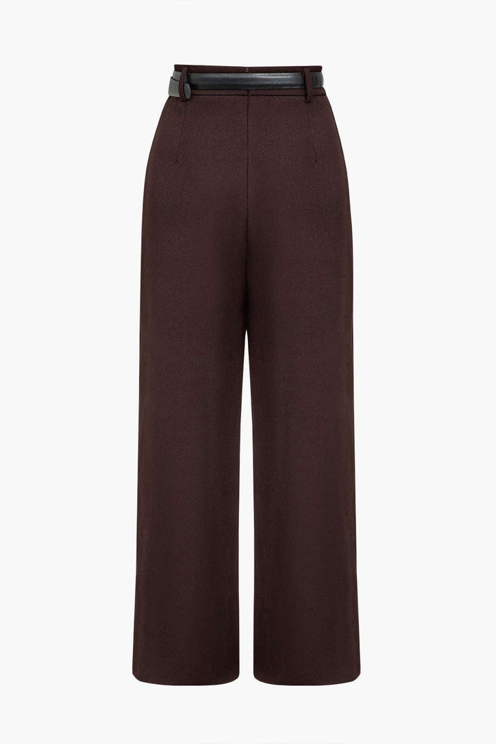 Elena | Elegante Pantalone a Vita Alta con Dettaglio Incrociato