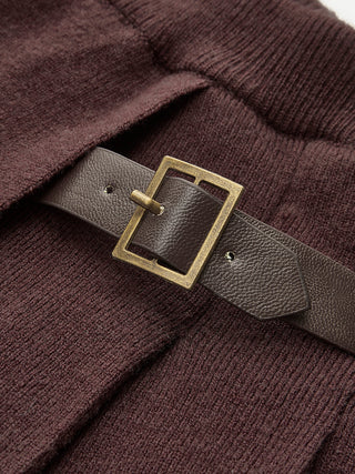 Noa | Gonna mini plissettata in maglia con fibbia decorativa
