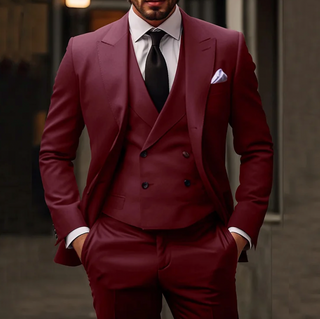Completo da uomo 3 pezzi – Blazer elegante, gilet e pantaloni per occasioni formali