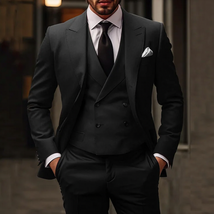Completo da uomo 3 pezzi – Blazer elegante, gilet e pantaloni per occasioni formali