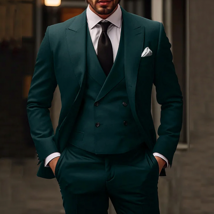 Completo da uomo 3 pezzi – Blazer elegante, gilet e pantaloni per occasioni formali