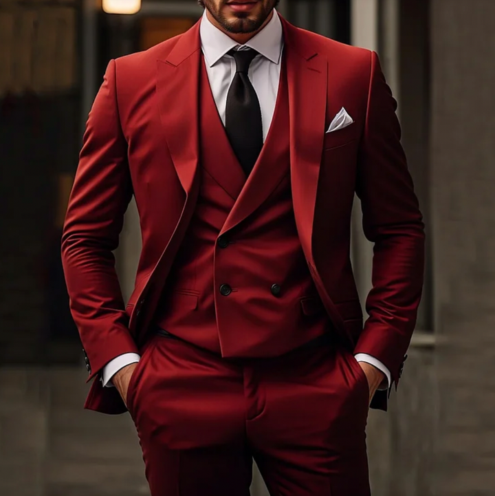 Completo da uomo 3 pezzi – Blazer elegante, gilet e pantaloni per occasioni formali