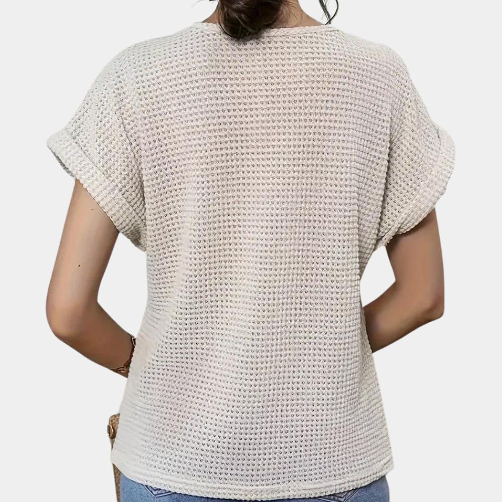 Lazda - T-shirt Estivo Elegante con Collo Rotondo