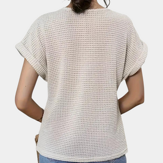 Lazda - T-shirt Estivo Elegante con Collo Rotondo