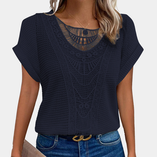 Lazda - T-shirt Estivo Elegante con Collo Rotondo