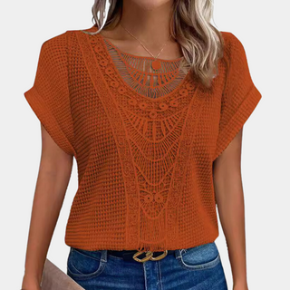 Lazda - T-shirt Estivo Elegante con Collo Rotondo