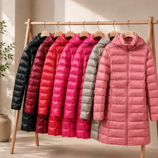 Cecilia | Manteau long matelassé à capuche intégrée