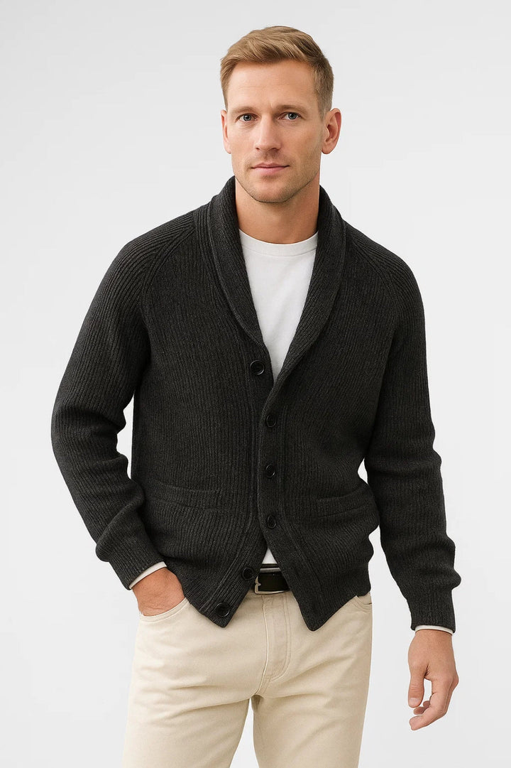Gilet Uomo | Con Collo Sciallato | Con Chiusura a Bottone | Inverno | Vestibilità Confortevole | Ideale per Giornate Fredde