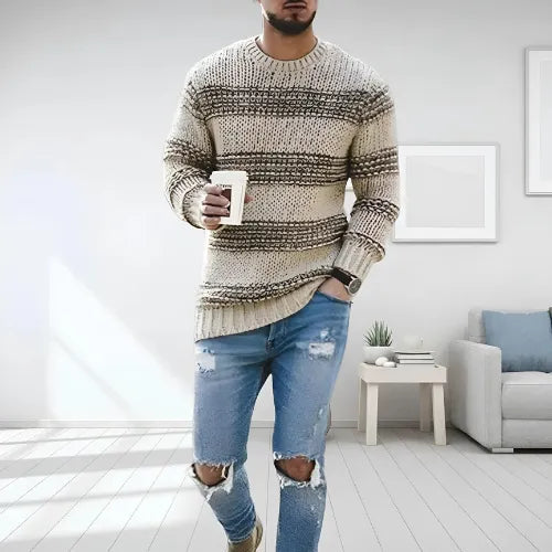 Sven™ Maglione Striato Elegante da Uomo