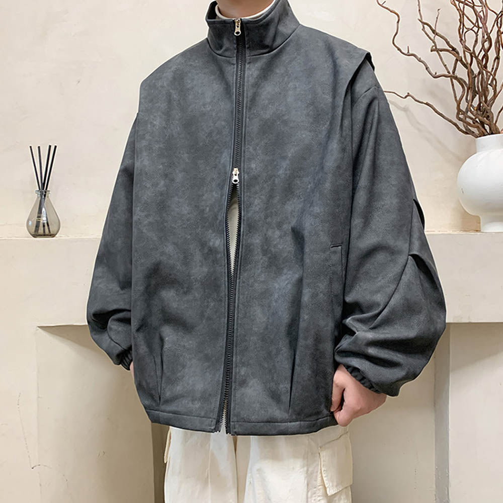 Fabian™ Giacca Vintage in Faux Suede