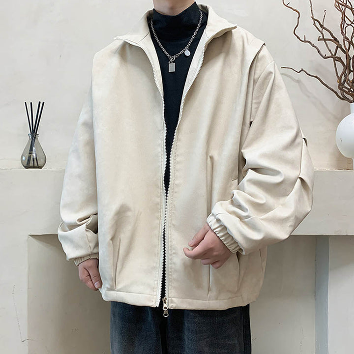 Fabian™ Giacca Vintage in Faux Suede