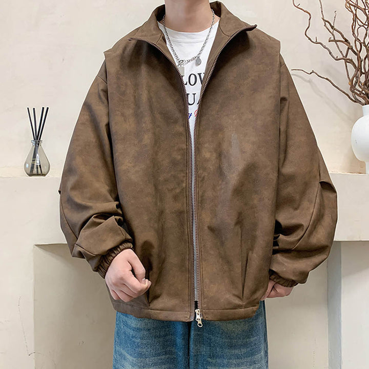 Fabian™ Giacca Vintage in Faux Suede
