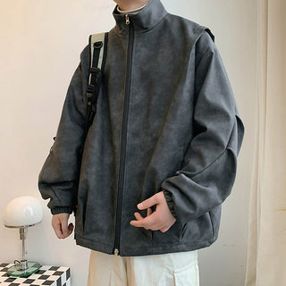 Fabian™ Giacca Vintage in Faux Suede