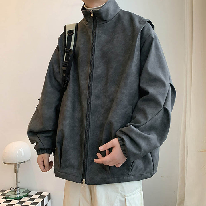 Fabian™ Giacca Vintage in Faux Suede