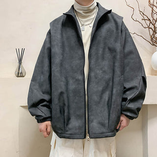 Fabian™ Giacca Vintage in Faux Suede