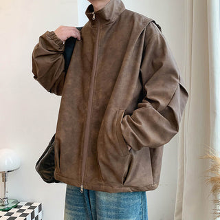 Fabian™ Giacca Vintage in Faux Suede