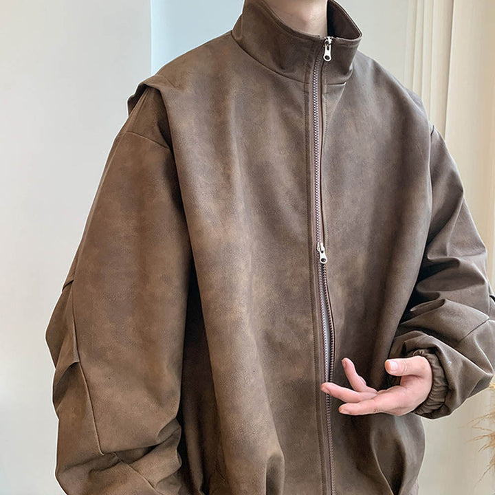 Fabian™ Giacca Vintage in Faux Suede