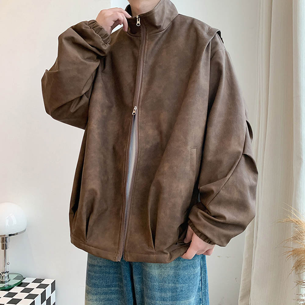 Fabian™ Giacca Vintage in Faux Suede