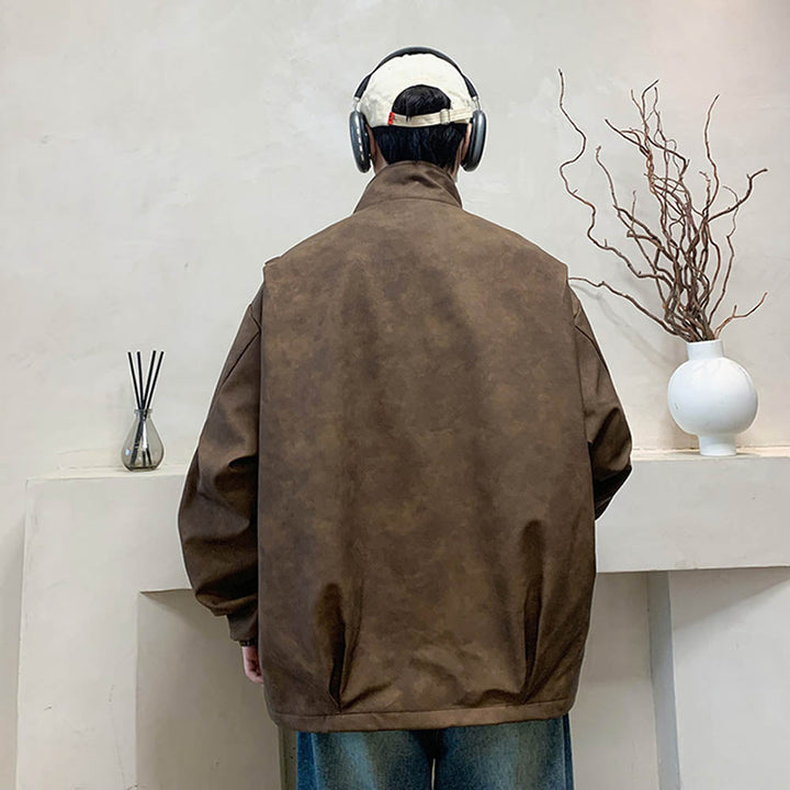 Fabian™ Giacca Vintage in Faux Suede