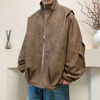 Fabian™ Giacca Vintage in Faux Suede