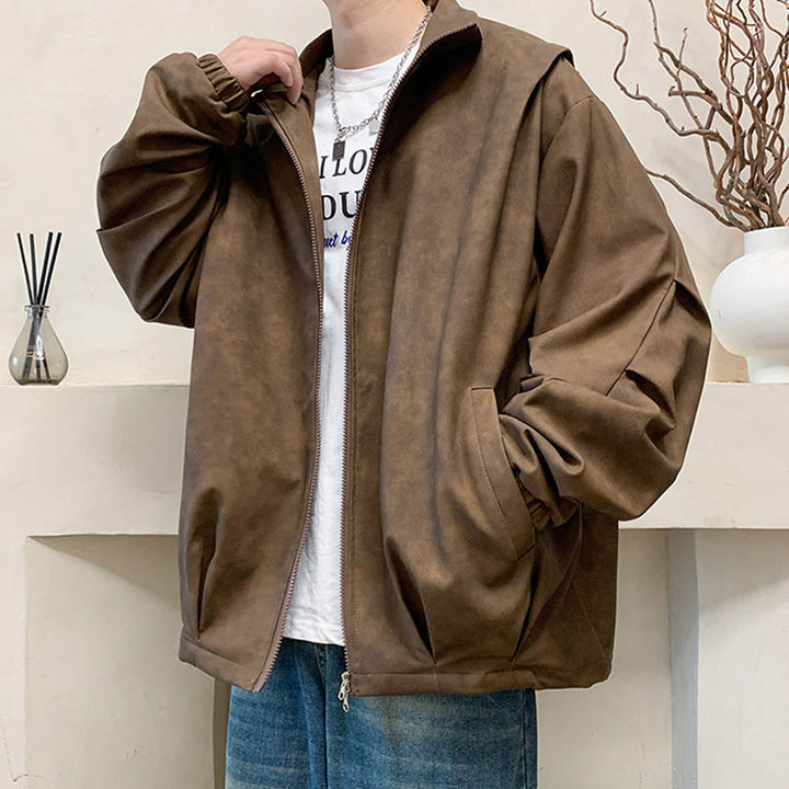 Fabian™ Giacca Vintage in Faux Suede