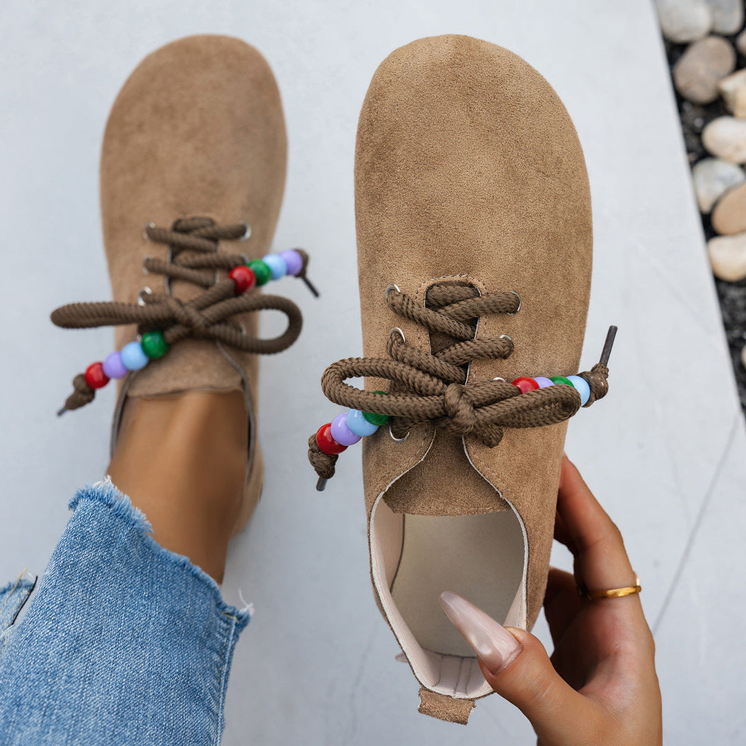 Sidonie | Mocassini in suede con dettaglio perle