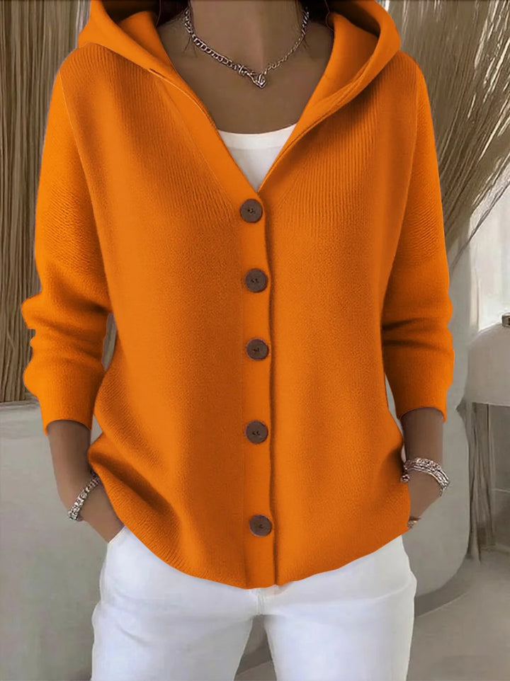 Merel | Cardigan con cappuccio e bottoni