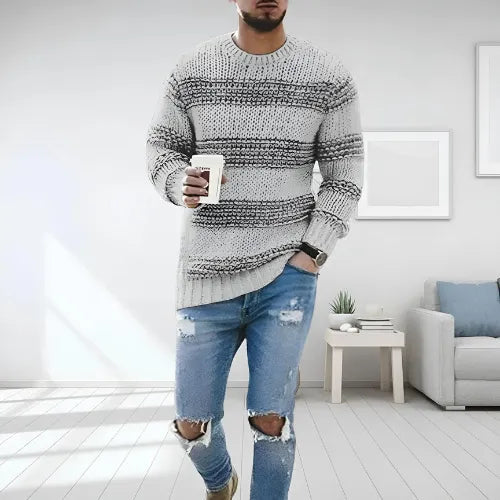 Sven™ Maglione Striato Elegante da Uomo