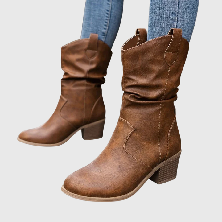 Lyona | Stivaletti cowboy con tacco a blocco