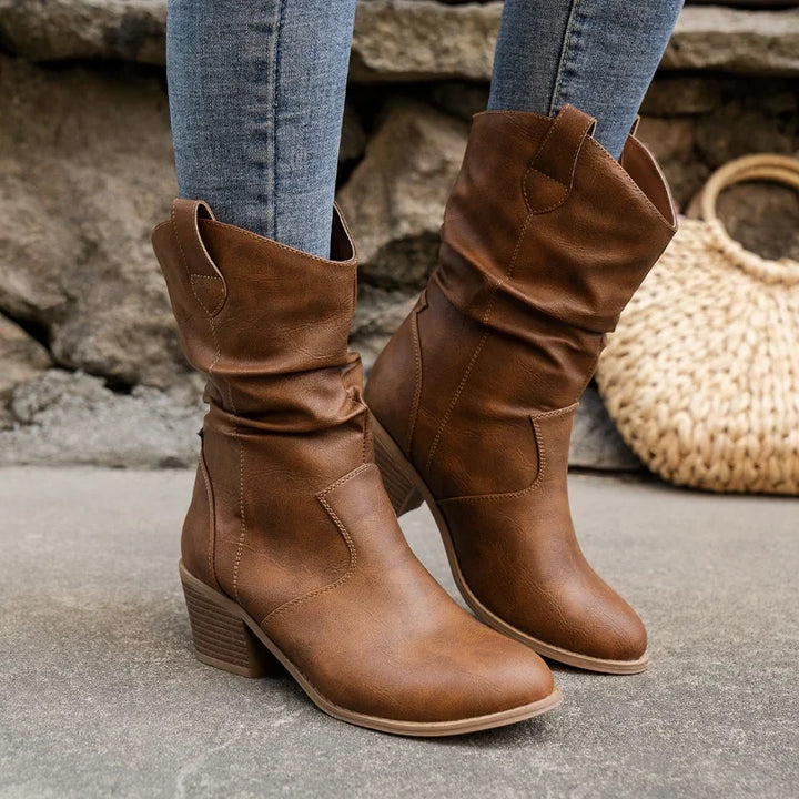 Lyona | Stivaletti cowboy con tacco a blocco