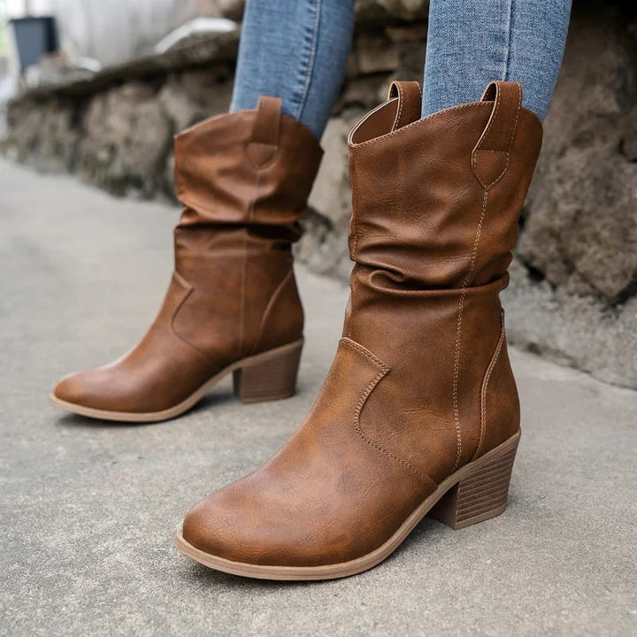 Lyona | Stivaletti cowboy con tacco a blocco