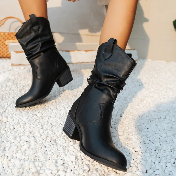 Lyona | Stivaletti cowboy con tacco a blocco