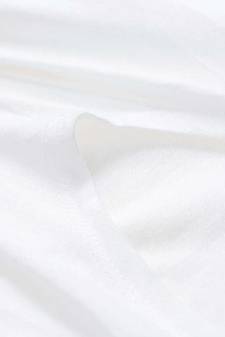 T-shirt Effen con pieghe e fiocco davanti