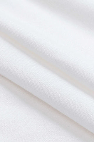 T-shirt Effen con pieghe e fiocco davanti