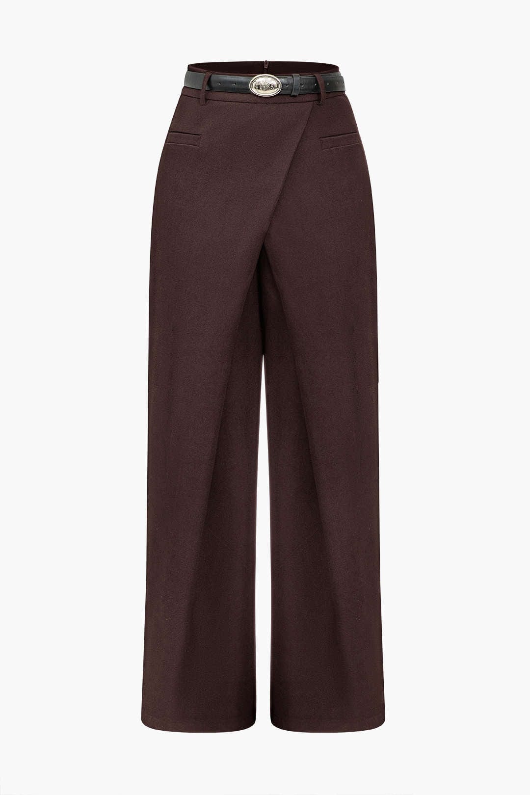 Elena | Elegante Pantalone a Vita Alta con Dettaglio Incrociato