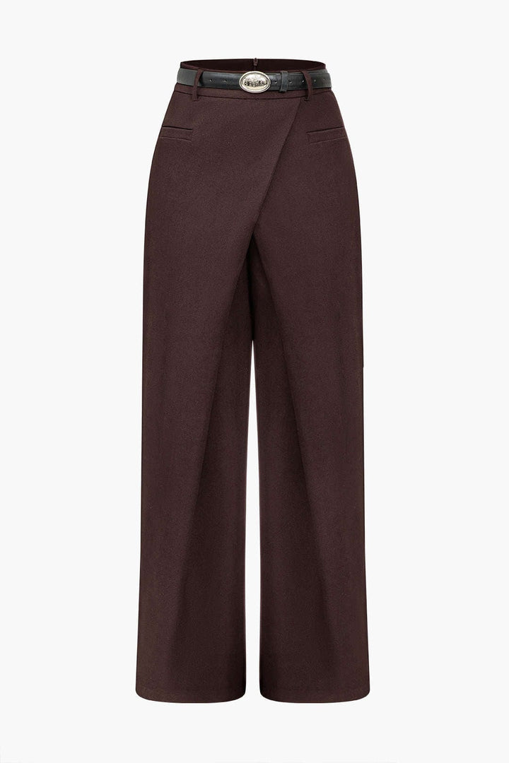 Elena | Elegante Pantalone a Vita Alta con Dettaglio Incrociato