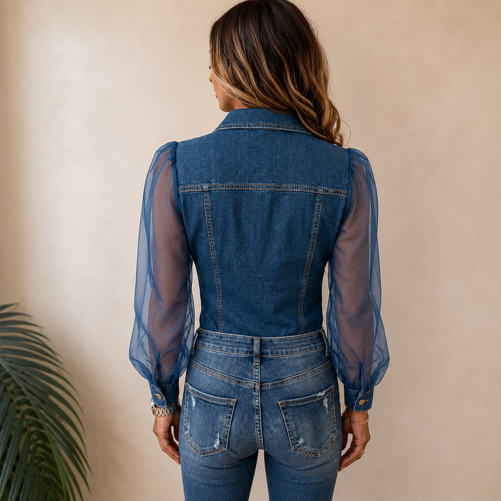 Amelie | Blusa elegante in stile denim