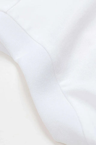 T-shirt Effen con pieghe e fiocco davanti